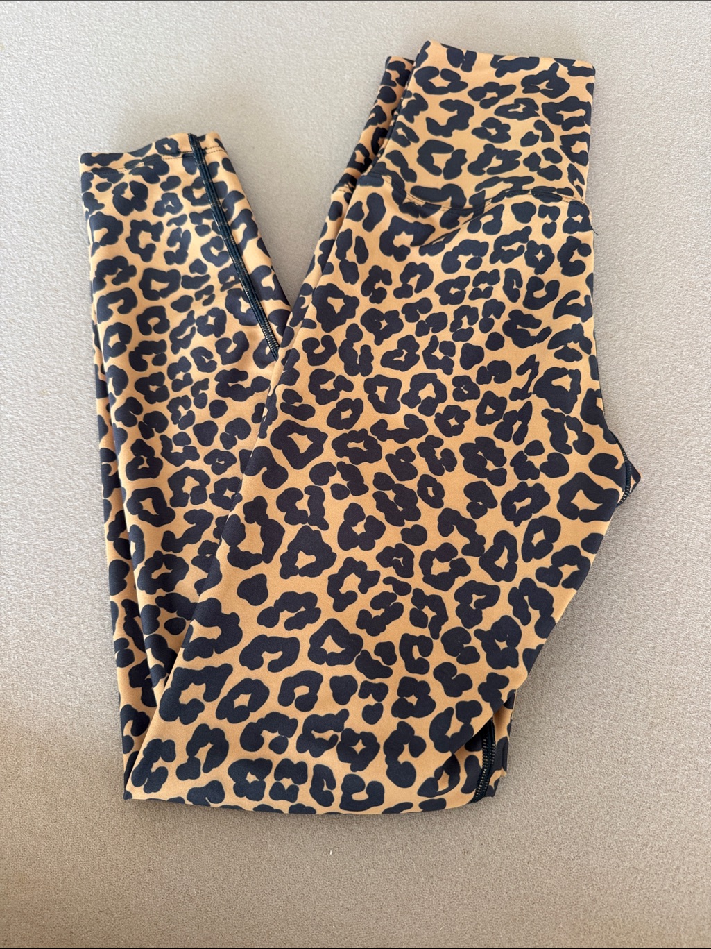 Beach Riot Leopard Print High-Waist Leggings - Brown Size Small